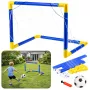 LEAN TOYS Sportinis rinkinys futbolui, vartai, kamuolys, pompa 62x40 cm