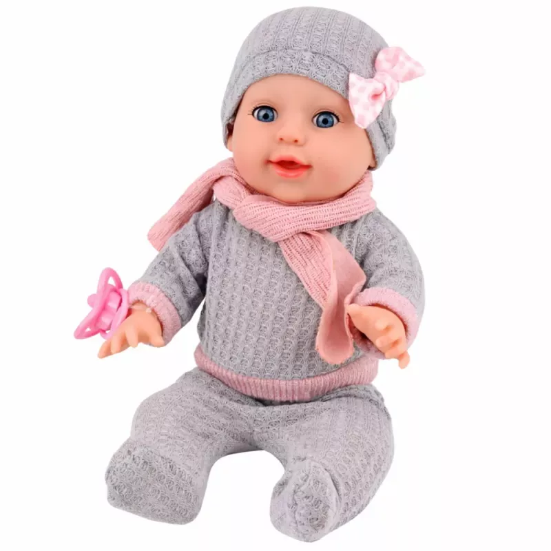 LEAN TOYS Baby Doll Peeing Care Accessories Bottle Potty 35 cm
