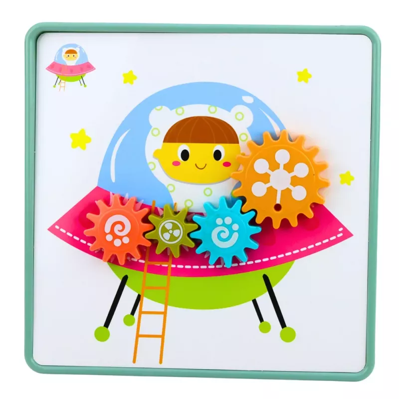 LEAN TOYS Creative Geometric Puzzle Mosaic Gears Puzzle 25 vnt.