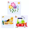 LEAN TOYS Creative Geometric Puzzle Mosaic Gears Puzzle 25 vnt.