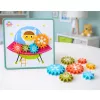 LEAN TOYS Creative Geometric Puzzle Mosaic Gears Puzzle 25 vnt.