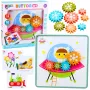 LEAN TOYS Creative Geometric Puzzle Mosaic Gears Puzzle 25 vnt.