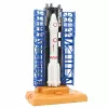 LEAN TOYS Kosmoso rinkinys Kosmonautai Paleidimo bokštas Raketa Šaudyklė Statybiniai blokeliai 300 dalių