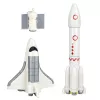 LEAN TOYS Kosmoso rinkinys Kosmonautai Paleidimo bokštas Raketa Šaudyklė Statybiniai blokeliai 300 dalių