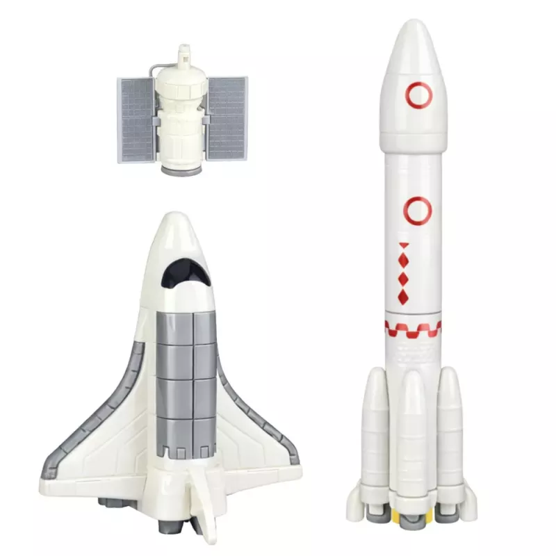 LEAN TOYS Kosmoso rinkinys Kosmonautai Paleidimo bokštas Raketa Šaudyklė Statybiniai blokeliai 300 dalių