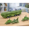 LEAN TOYS Karinis rinkinys Sunkvežimis Naikintuvai su motorizuotu raketų paleidikliu