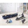 LEAN TOYS Kosmoso rinkinys Raketa Šaudyklė Palydovas Transporto priemonė