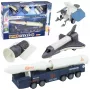 LEAN TOYS Kosmoso rinkinys Raketa Šaudyklė Palydovas Transporto priemonė