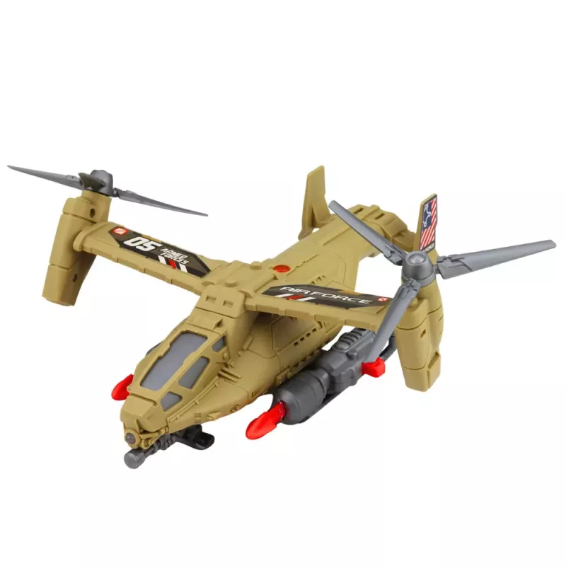 LEAN TOYS Karinis rinkinys: armijos sraigtasparnis, tankas, oro pagalvės laivas, kareivis, bazė