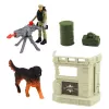 LEAN TOYS Karinis rinkinys: armijos sraigtasparnis, tankas, oro pagalvės laivas, kareivis, bazė