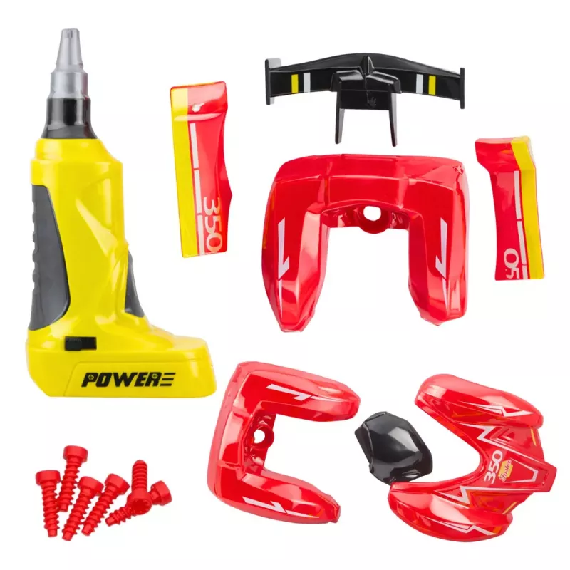 LEAN TOYS Automobilių derinimo rinkinys Car Racer su atsuktuvu ir šviesomis