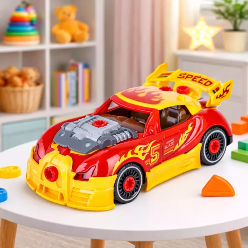 LEAN TOYS automobilių derinimo rinkinys automobilinis atsuktuvas su šviesomis