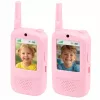 LEAN TOYS Walkie Talkies Vaikams su Vaizdo Pokalbiais ir Įrašymo Kamera, Rožinė