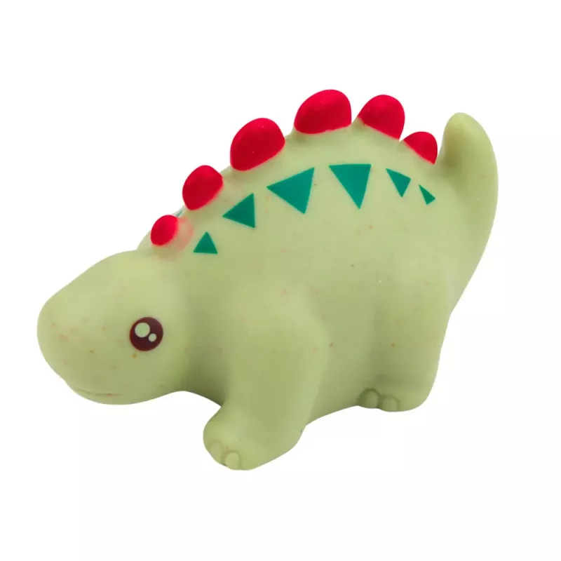 LEAN TOYS Edukacinių guminių dinozaurų rinkinys maudynėms, pasteliniai žaidimai, 6 vnt.