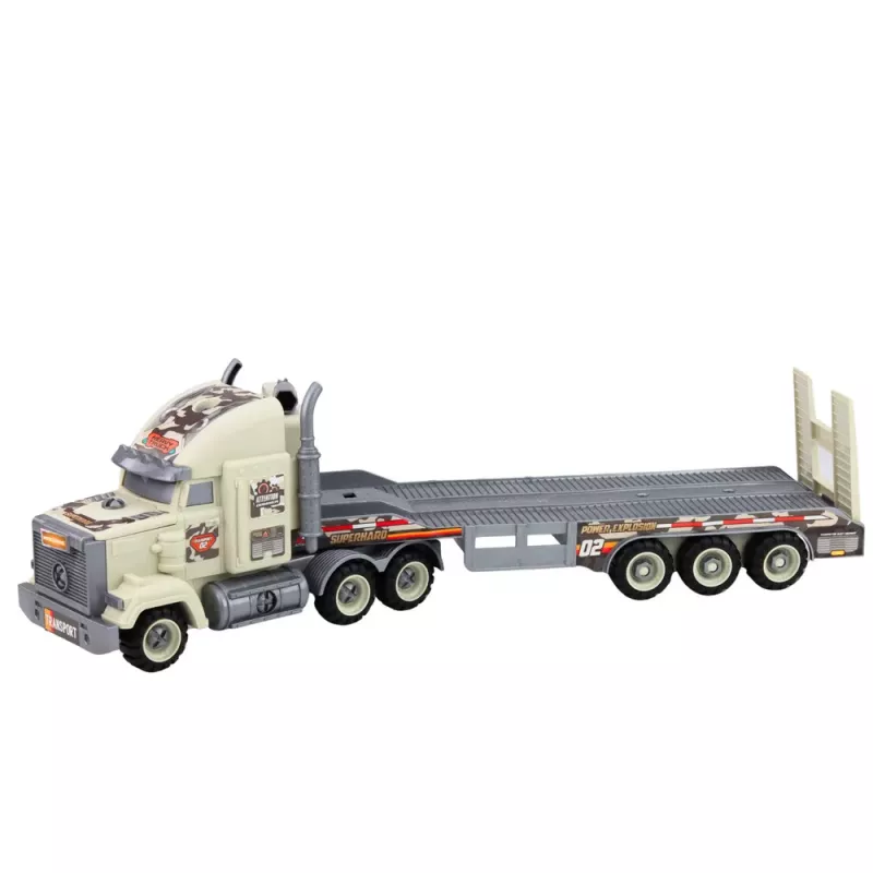 LEAN TOYS Karinis rinkinys: armijos sunkvežimis, tankas, sraigtasparnis ir kareivis