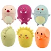 LEAN TOYS Educational Bath Toys Sensory Rubber Figures Pastel 6 vnt.