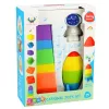 LEAN TOYS Guminių kaladėlių rinkinys „Bokštas Raketa Kosmonautas“ spalvingas, 11 vnt.