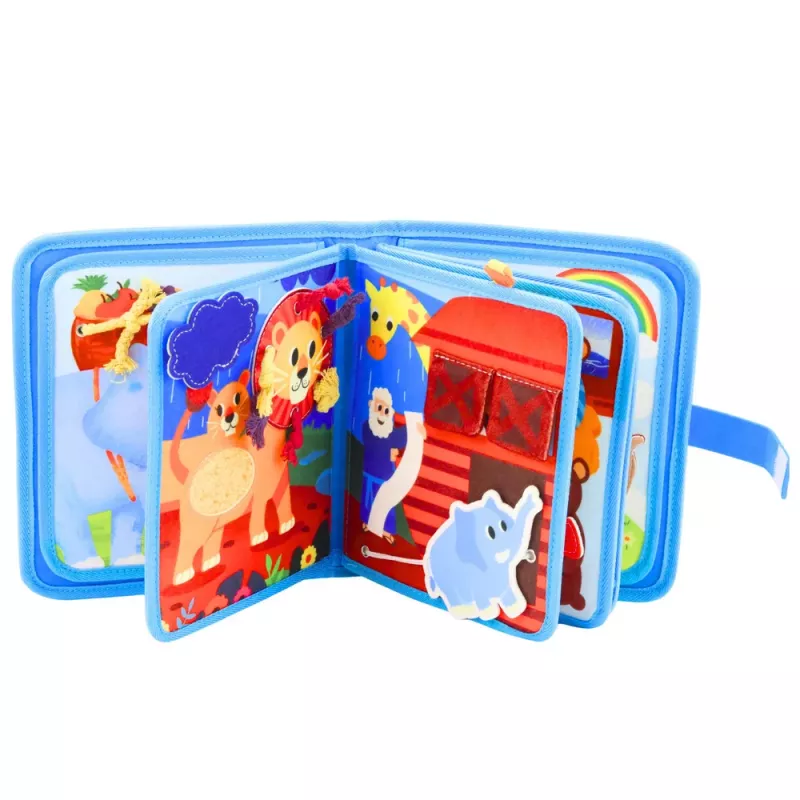 LEAN TOYS 3D Felt Sensory Educational Book Noah's Ark Animals