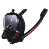 LEAN TOYS Full Face AntiFog DryTop Snorkeling Diving Mask Black L/XL