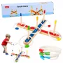 LEAN TOYS Medinis žiedų mėtymo įgūdžių žaidimas šeimai su taškais
