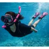 LEAN TOYS Snorkeling Set Fins Glasses Snorkel Black and Pink S/M