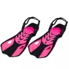 LEAN TOYS Snorkeling Set Fins Glasses Snorkel Black and Pink S/M
