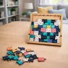 LEAN TOYS Wooden Puzzle Kittens Educational Puzzle Frame Bag 62 pcs.