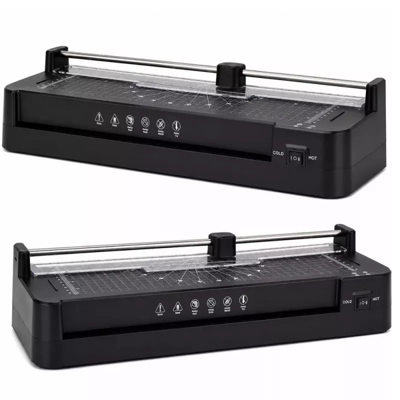 LEAN 3-in-1 Laminatorius su sandarikliu ir giljotina A3 nuotraukoms ir dokumentams, juodas
