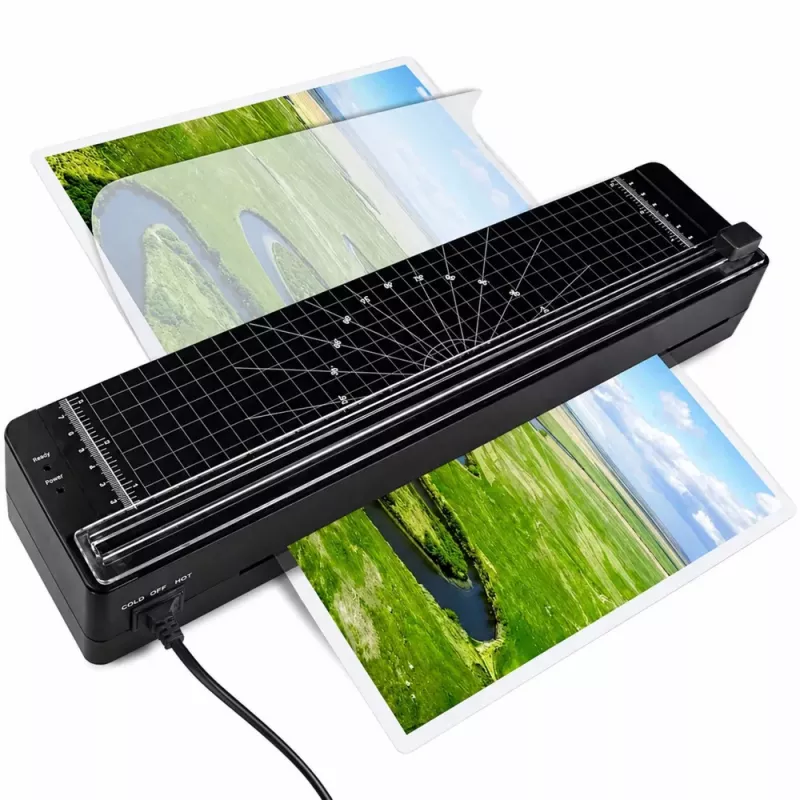 LEAN 3-in-1 Laminatorius su sandarikliu ir giljotina A3 nuotraukoms ir dokumentams, juodas