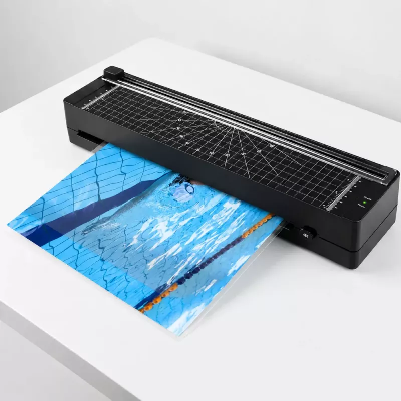 LEAN 3-in-1 Laminatorius su sandarikliu ir giljotina A3 nuotraukoms ir dokumentams, juodas