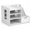 LEAN TOYS Medinis stalinis organizatorius segtuvams ir dokumentams A4 baltas