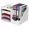 LEAN TOYS Medinis stalinis organizatorius segtuvams ir dokumentams A4 baltas