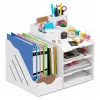 LEAN TOYS Medinis stalinis organizatorius segtuvams ir dokumentams A4 baltas