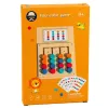 LEAN TOYS Medinis logikos žaidimas Spalvų derinimo dėlionės kortelės su raštais 12vnt