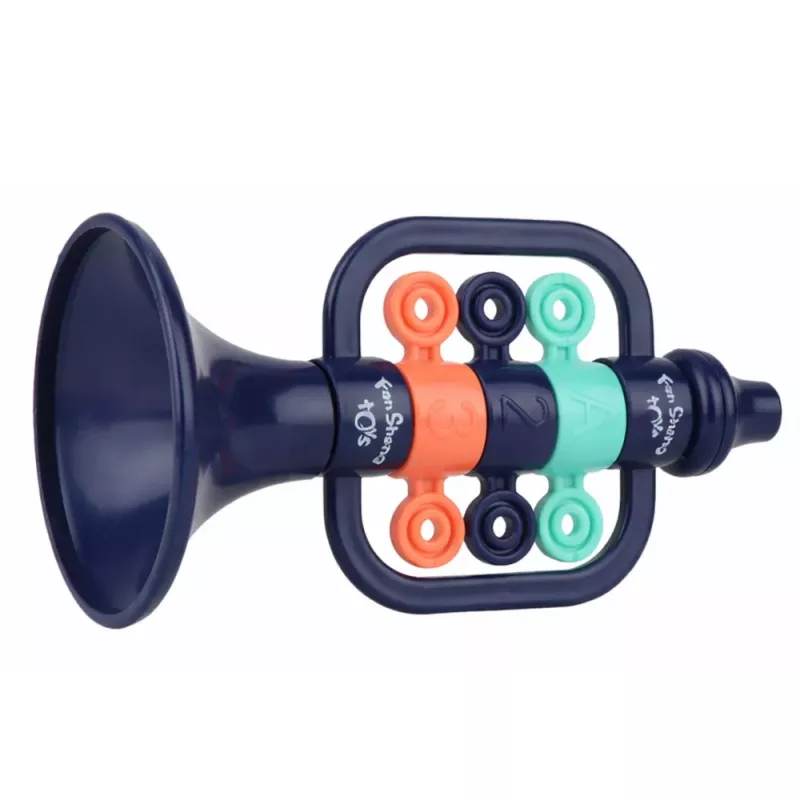 LEAN TOYS Muzikos instrumentų rinkinys vaikams: Būgnas, Trimitas, Barškučiai, Lazdelės