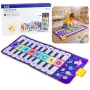 LEAN TOYS Muzikinis edukacinis šokių kilimėlis su interaktyviu pianinu Kosmosas 120 x 48 cm