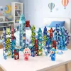LEAN TOYS Magnetinių blokelių rinkinys su kamuoliukų trasa ir malūno ratu, 118 dalių