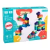 LEAN TOYS Minkšti sensoriniai silikoniniai konstravimo blokeliai spalvoti 80 vnt.