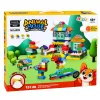 LEAN TOYS Minkšti sensoriniai silikoniniai konstravimo blokeliai Animal House 151 vnt.