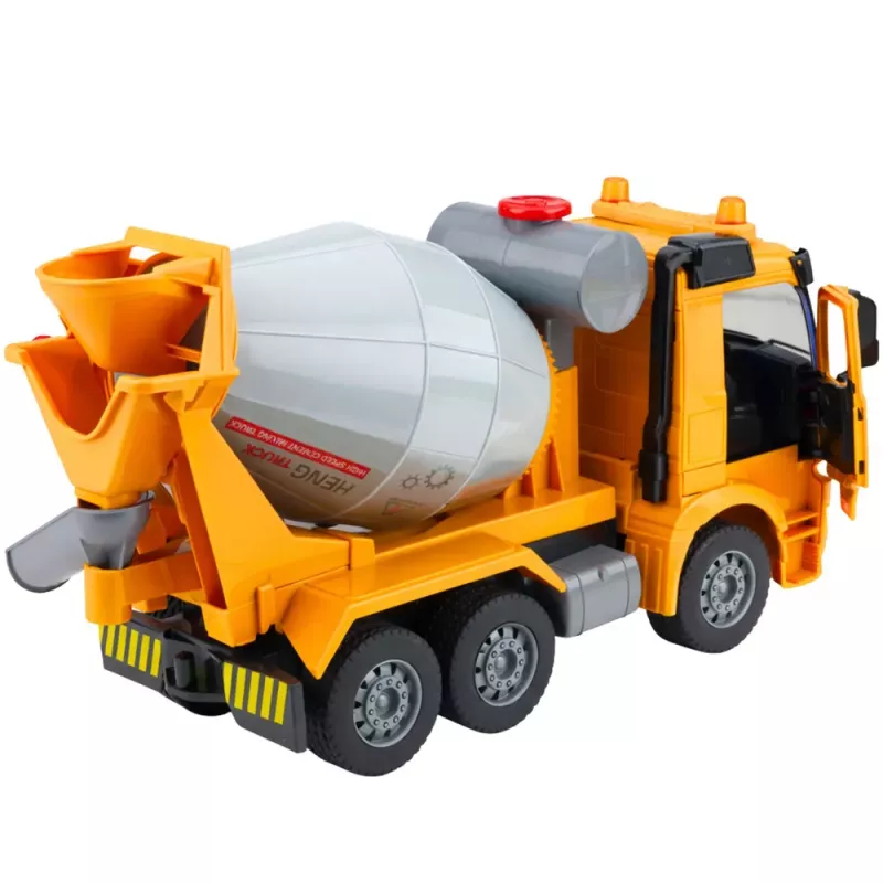 LEAN TOYS Statybinis sunkvežimis Betono maišyklė Sukamasis būgnas Šviesos Garsai