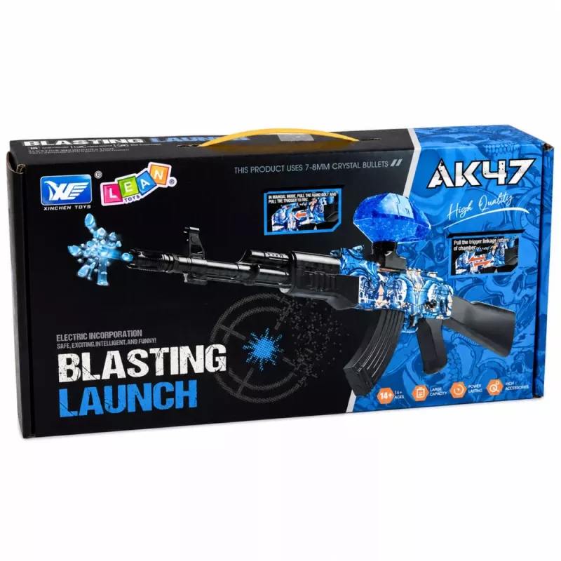 LEAN TOYS AK47 šautuvas vandens rutuliukams automatinis elektrinis 70 cm