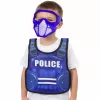 LEAN TOYS Policijos rinkinys: liemenė, šautuvas, kaukė, racija, aksesuarai