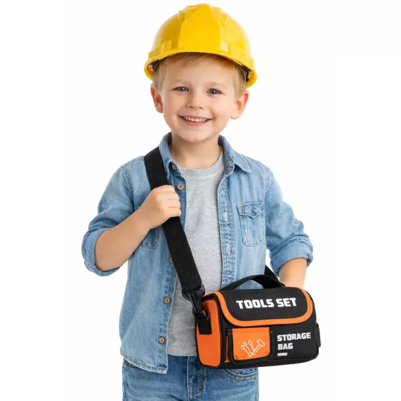 LEAN TOYS „Pasidaryk pats“ įrankių rinkinys krepšyje Gręžtuvas ir atsuktuvas 25 vnt.