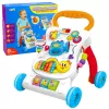 LEAN TOYS Stūmiamas vaikštynė su edukaciniu muzikiniu skydeliu 3v1 Garsai