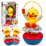 LEAN TOYS Wanka Stovintis Antis Mokomasis Interaktyvus Garsinis Barškutis Geltonas
