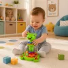 LEAN TOYS Interaktyvus varlytės suktukas su besisukančiais rutuliais kūdikiams
