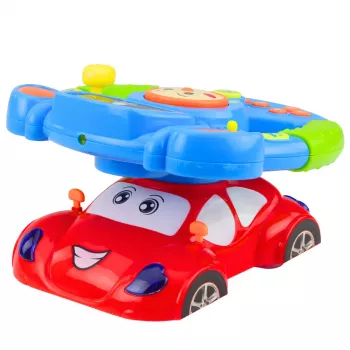 LEAN TOYS Educational Interactive Musical Steering Wheel Simulator with Projector