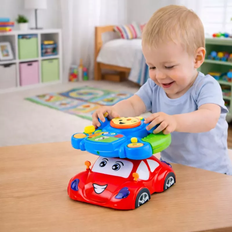 LEAN TOYS Educational Interactive Musical Steering Wheel Simulator with Projector