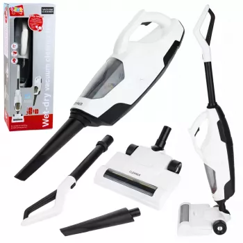 LEAN TOYS Vaikiškas žaislinis dulkių siurblys vertikalus nešiojamas 2-in-1 siurbimo funkcija garsai