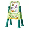 LEAN TOYS Dvipusė magnetinė sauso trynimo ir kreidinė lenta su magnetukais ir kreidelėmis, 48 vnt.
